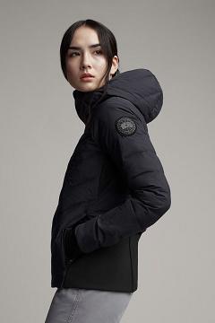 Chamarras Canada Goose Mujer Outlet - HyBridge Chaqueta De Bombardero Black Label Azul Marino YJ3186574